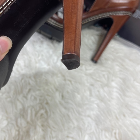 Vera Wang Lavender Label Izzy Tobacco Brown Stiletto Pumps Sz 7 Made in Italy - Picture 9 of 16